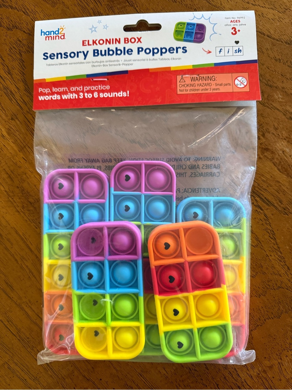Sensory Bubble Poppers - Multicolor Pack for Kids Word Learning